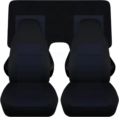 Miniatura 36 de Totally Covers Compatible con cubiertas de asiento para Chevy Camaro 1982-1992: Negro - Juego completo (23 colores) Cupé/Convertible Banco