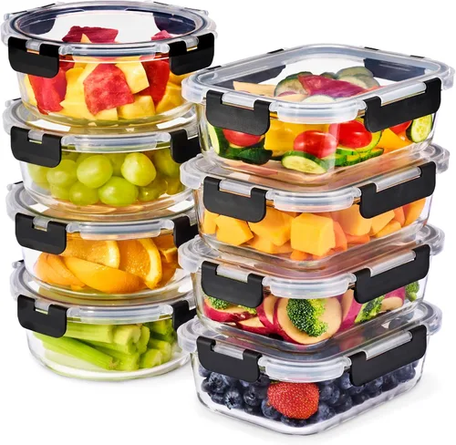 Miniatura 12 de Sorbus - Recipientes de vidrio para comidas preparadas, recipientes reutilizables para comidas preparadas aptos para lavavajillas y horno