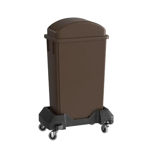 Miniatura 4 de Bote de basura Slim Jim negro de 23 galones con carrito
