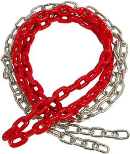 Swing Set Stuff 8 1/2 - Cadena de columpio recubierta con logotipo SSS, color rojo