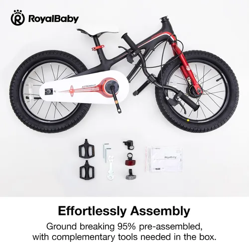 Miniatura 6 de RoyalBaby Bicicleta para niños, ligera de aleación de magnesio de 16/18 pulgadas, para niños y niñas de 4 a 9 años, ruedas de entrenamiento