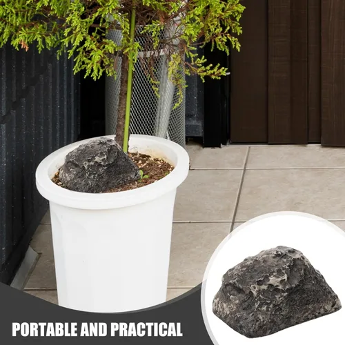 Miniatura 5 de Llavero de piedra artificial para llaves de imitación realista para uso en exteriores, protección y almacenamiento conveniente para jardín