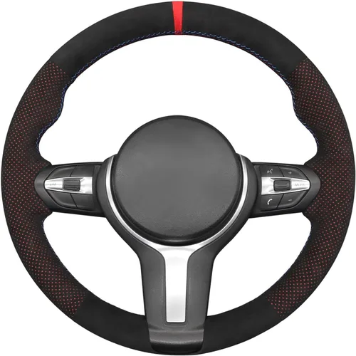 Miniatura 25 de MEWANT - Funda para volante de automóvil cosida a mano de Athsuede para BMW F87 M2 F80 M3 F82 M4 M5 F12 F13 M6 F85 X2 X5 M F86 X6 M F33 F30 M