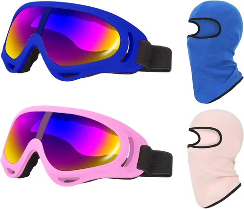 Miniatura 12 de LJDJ Paquete de 2 gafas de esquí, gafas de snowboard para niños, niñas, jóvenes, hombres y mujeres