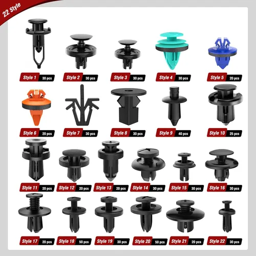 Miniatura 3 de Nilight 680 clips de retención de empuje para automóvil, surtido de sujetadores de automóvil, tamaños populares, remaches de parachoques de nailon