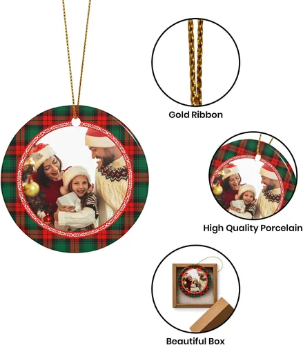 Miniatura 2 de Adornos de Navidad personalizados, adorno con foto personalizada, nuestro primer árbol de Navidad colgante 2024, decoración regalo para Navidad