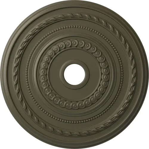 Miniatura 48 de Ekena Millwork CM25COFCS Cole Medallón de Techo, 25 3/8"OD x 3 3/8"ID x 1 3/8"P, pintado a mano Flash Cobre