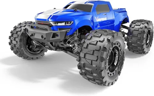 Redcat Racing Volcano 16 Camión monstruo RC de escala 1/16 – Auto eléctrico de control remoto con 4WD, luces LED, radio de 2.4GHz, 2 baterías Li-Ion