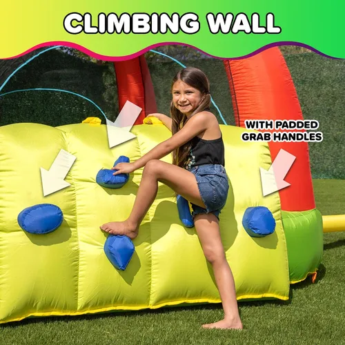 Miniatura 2 de Sportspower My 1st Climb N Play - Casa inflable con pared de tobogán y escalada, soplador de 450 W incluido, gorila grande para interiores