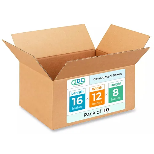 Miniatura 121 de IDL Packaging Paquete de 5 cajas de envío altas de 8 x 8 x 48 pulgadas, extra resistentes de 200 libras frente a caja regular, cajas de mudanza
