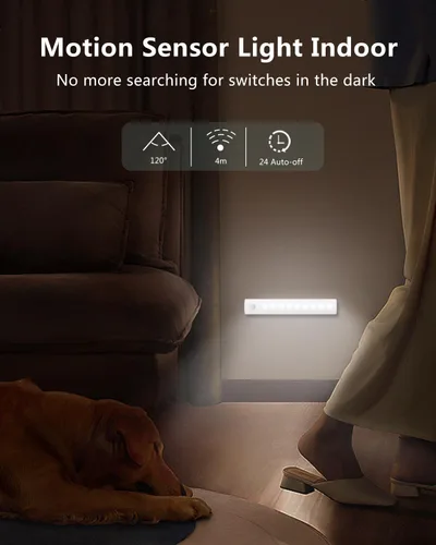 Miniatura 7 de Akay&Tina Luces para debajo del gabinete, luces de armario de 2 colores con sensor de movimiento para iluminación debajo del gabinete, luz