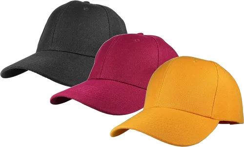 Miniatura 76 de Gelante - Gorra lisa de béisbol ajustable con correa trasera (3 unidades)