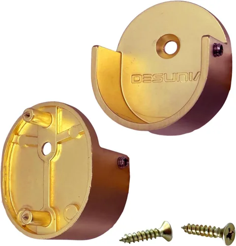 Miniatura 16 de Desunia Barra para armario redonda resistente de 48" Diámetro de 32mm Barra para ropa de latón satinado 1 paquete