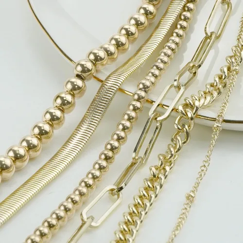 Miniatura 6 de Fesciory Tobillera de corazón ajustable para mujer, pulsera de tobillo en capas para adolescentes y niñas, joyería de cadena de pie de aleación