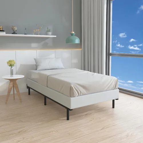 Miniatura 5 de EMODA Base de marco de cama individual XL de 7 pulgadas para somier y colchón, soporte de 7 patas, plataforma de metal resistente sin herramientas