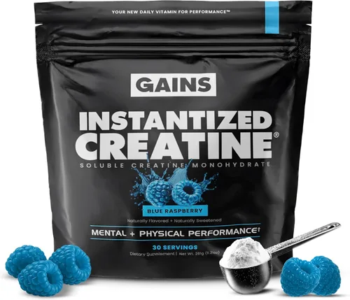 Miniatura 14 de Gains in Bulk Monohidrato de Creatina Instantánea para Mujeres y Hombres, Polvo de Creatina Soluble, Apoya la Construcción Muscular, Fuerza