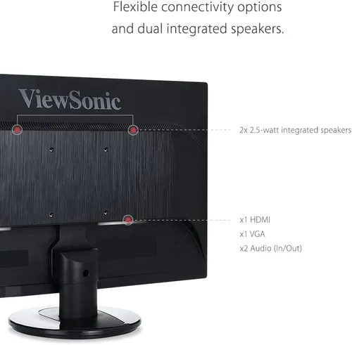 Miniatura 4 de ViewSonic - Televisor LED de 22 pulgadas, Full HD, 1080p, monitor LED con entradas HDMI y VGA para el hogar y la oficina