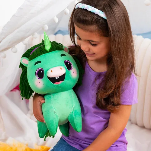 Miniatura 5 de Not Quite Narwhal Juniper Pom Pom Dazzlerump - Peluche de 12 pulgadas, material suave para abrazar, gran juego para el cabello