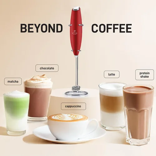 Miniatura 239 de Zulay Milk Boss Espumador de leche potente manual, hace espuma para latte, batidor para mezclar bebidas, café, miniespumador para capuchino, frappé