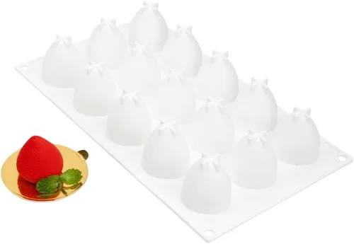 Miniatura 31 de Pastry Tek - Moldes para paletas de 4 cavidades, 10 moldes rectangulares para tartas, flexibles, congelables, de silicona blanca, fáciles
