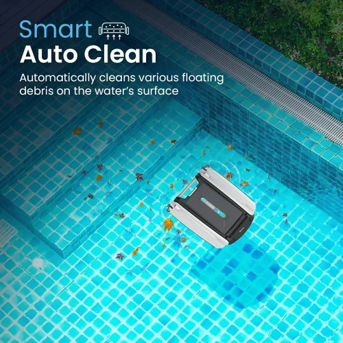 Miniatura 5 de Betta SE Limpiador robótico automático para piscina con energía solar y superficie espumadora con batería de limpieza continua 24/7 y motores Blanco