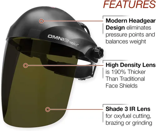Miniatura 2 de Lincoln Electric OMNIShield - Protector facial profesional - Lente infrarroja Shade 3 - Casco premium - K3753-1