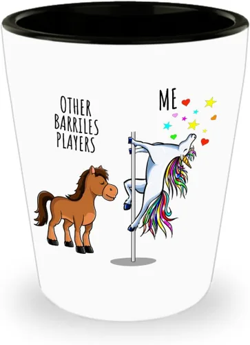 Unicorn Barriles Shot Glass Funny Gift For Musician Women Her Other Players Me Cute Birthday Magical Present Joke Quote Gag 1.5 Oz Shotglass