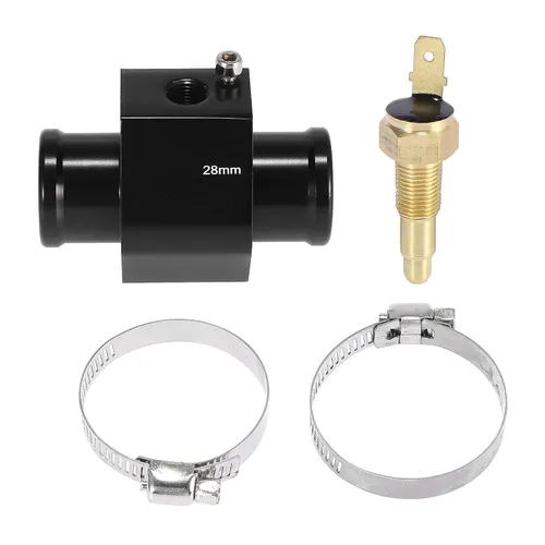 X AUTOHAUX 1 Unidades Auto Motor Refrigerante Sensor de Temperatura Interruptor Radiador Manguera Adaptador 1.102 in 200'F On-185'F Off