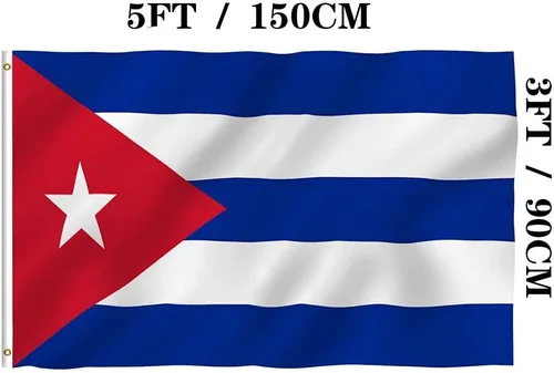Miniatura 6 de Jayus Banderas de Cuba de 3 x 5 para exteriores, doble cara, resistente, bandera nacional cubana con 2 ojales