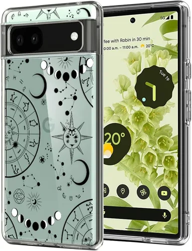 Miniatura 11 de Unov Funda para Pixel 6a, transparente con diseño, ajuste delgado, buen agarre, funda de teléfono en relieve, cubierta protectora a prueba