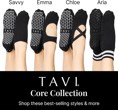 Miniatura 9 de TAVI - Calcetines de agarre inteligente para mujer, pilates, pantuflas, yoga y ballet, barre