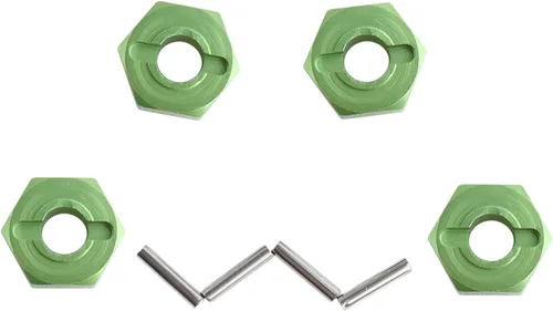 Soporte de cubo de rueda hexagonal de 0.472 in, aluminio de 0.276 in de grosor con pasadores de eje de vástago de 0.079 x 0.394 in para 1/10 Slash
