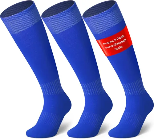 Miniatura 7 de 3 pares de calcetines de béisbol y sóftbol para jóvenes, niños, niñas, hombres y mujeres, calcetines de fútbol