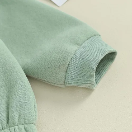 Miniatura 6 de AEEMCEM Sudadera de forro polar para bebé recién nacido, mameluco de burbujas, color sólido, suéter grueso, ropa cálida de invierno