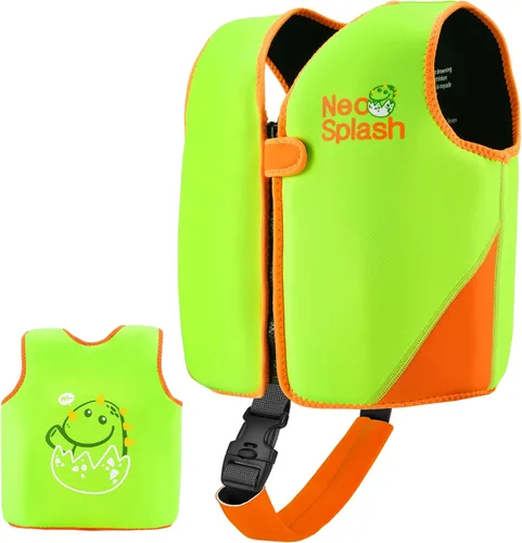 Miniatura 13 de Chaleco de natación para niños de neopreno con correa de seguridad ajustable para edades de 1-3 y 3-6 años KS-PB