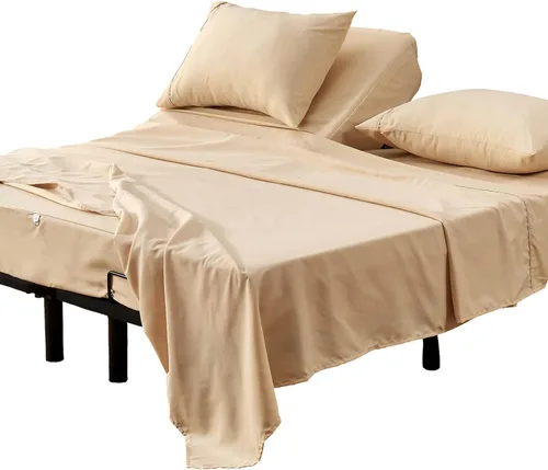 Miniatura 14 de Kingnex Sábanas de sofá cama individual para sofá cama extraíble de 36 x 72 pulgadas, microfibra suave de doble cepillado 1800, 3 piezas incluyen 1