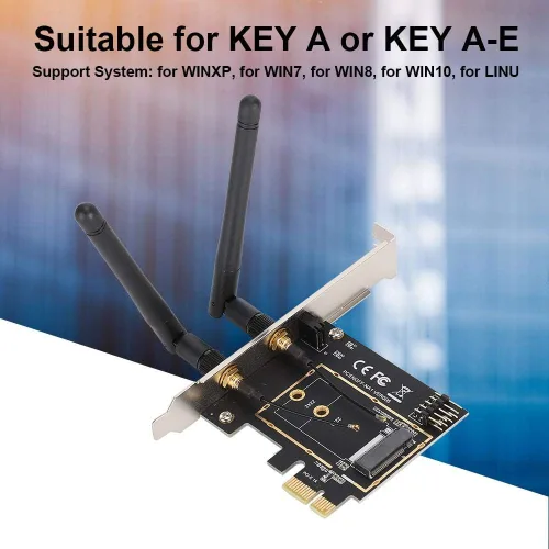 Miniatura 5 de PCI E al adaptador del módulo Bluetooth de NGFF M.2, llave A E adaptador, tarjeta de expansión de red para PC