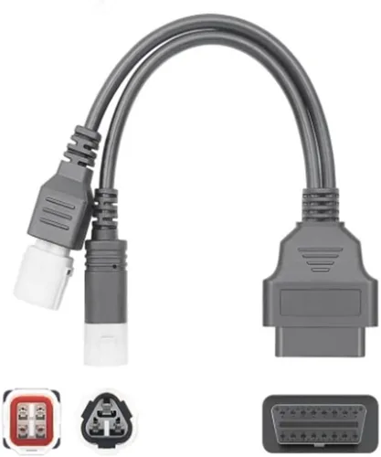 Cable adaptador de 3 pines/4 pines a 16 pines OBD2 diagnóstico de fallas del motor y detector para motocicletas Yamaha Cable adaptador OBD