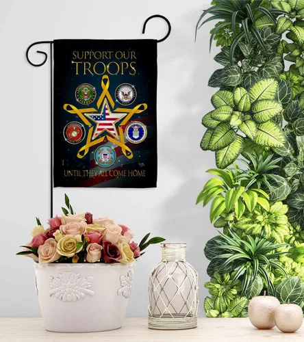 Miniatura 9 de Bandera de jardín de cuerpo de tropas militares, decoración del hogar, Fuerzas Armadas Servicio oficial de los Estados Unidos, todas las ramas