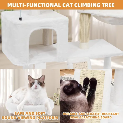 Miniatura 6 de Roypet Árbol para gatos 0111 de 32 pulgadas (beige, 39.4 pulgadas)