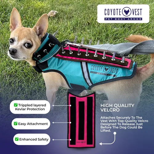 Miniatura 4 de HawkShield - Almohadilla para CoyoteVest o chaleco de espigas, chaleco de arnés protector para perro, complemento para proteger a tu mascota de aves