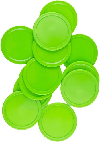 Miniatura 2 de Paquete de 12 discos de hockey de aire de 2.5 pulgadas para mesa de tamaño pequeño Verde