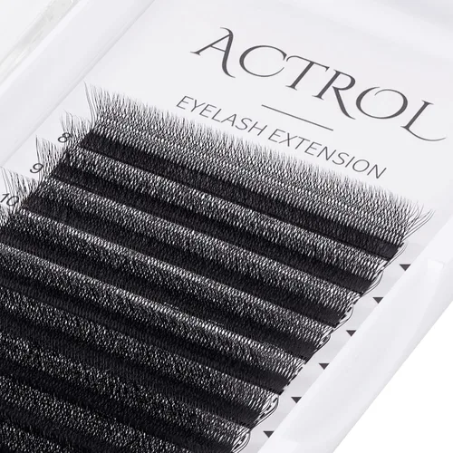 Miniatura 5 de Extensiones de pestañas 5D W, color negro, 0.003 in, rizo D, 0.315-0.591 in, volumen mixto, extensión de pestañas individuales YY, en forma de W