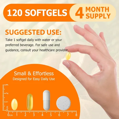 Miniatura 6 de Liefiet Vitamina D3 K2 10000 UI con 200 mg, cápsulas de vitamina D3 y K2, complejo de vitaminas D y K 2 en 1 con aceite de coco virgen, 120 cápsulas