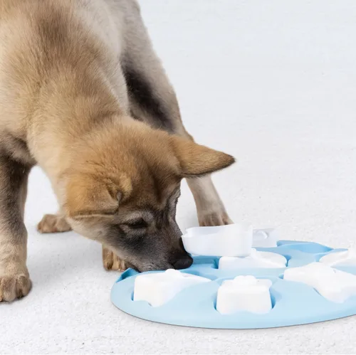 Miniatura 8 de Nina Ottosson by Outward Hound Puppy Smart - Juguete interactivo de rompecabezas de premios para perros, color azul Puppy Smart (azul claro)