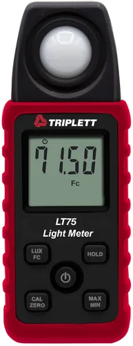 Miniatura 7 de Triplett LT65 Medidor de Iluminancia/Luz Digital hasta 400,000 Lux / 40,000 Fc con Certificado de Trazabilidad a NIST