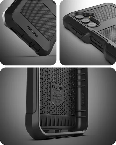 Miniatura 8 de Falcon - Funda diseñada para Samsung Galaxy A13 5G con protector de pantalla de vidrio templado y funda de clip para cinturón, funda protectora