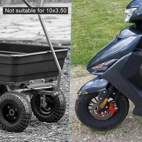 Miniatura 5 de 3.50-10 Neumático para scooter, 3.50-10 Neumático sin cámara todo terreno para reemplazo delantero/trasero en scooters y motos con llantas de 10 1