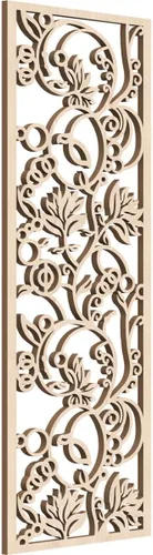 Miniatura 10 de 9 3/8"W x 24 3/8"H x 1/4"T Caspio Decorativos Paneles De Pared De Madera De Calado, Roble Rojo rojo (Red Oak)