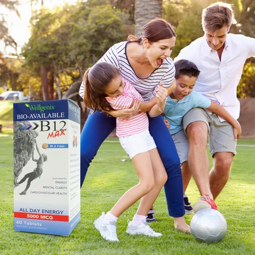 Miniatura 7 de Wellgenix Vitamina de folato sublingual B12 B6 biodisponible formulada para alta absorción, suplemento multivitamínico nutricional (60 unidades) 1